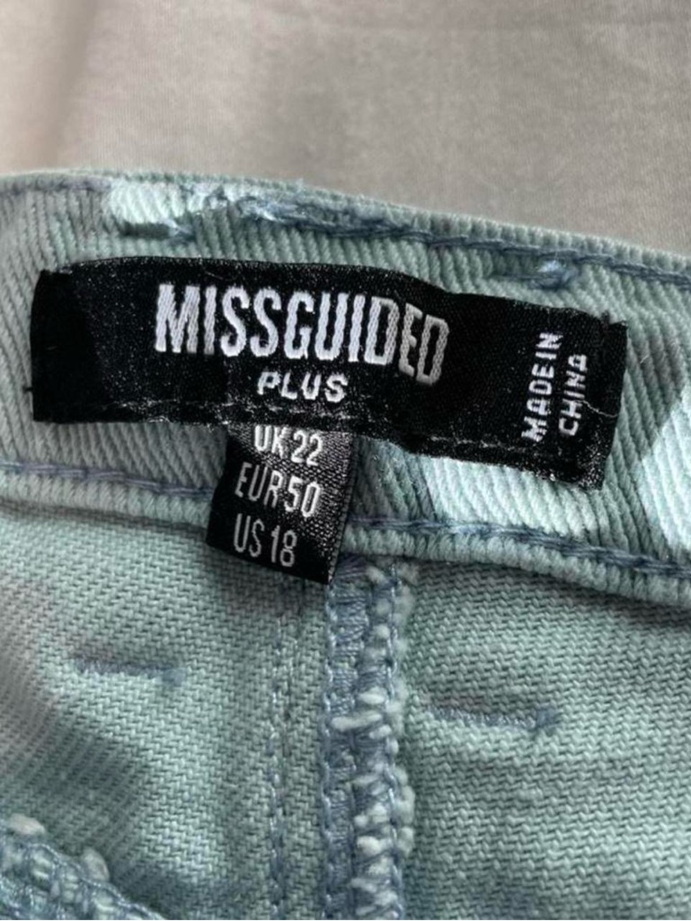 Missguided Plus High Rise Color Block Jeans - Picture 4 of 4